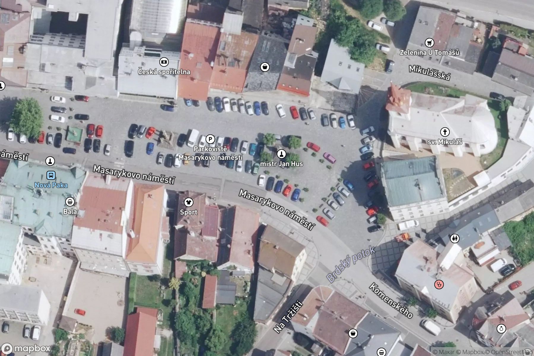 Mapa — Komenského 323, Nová Paka